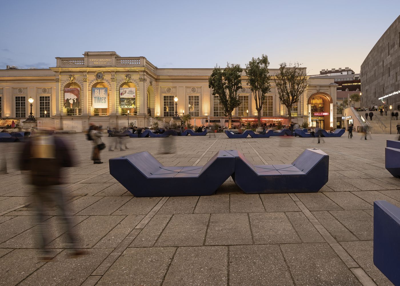 Main courtyard of MuseumsQuartier